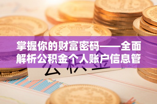 滨江掌握你的财富密码——全面解析公积金个人账户信息管理与优化