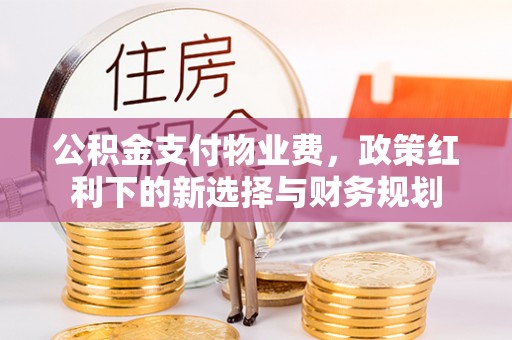 滨江公积金支付物业费，政策红利下的新选择与财务规划