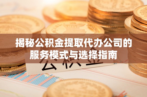 滨江揭秘公积金提取代办公司的服务模式与选择指南